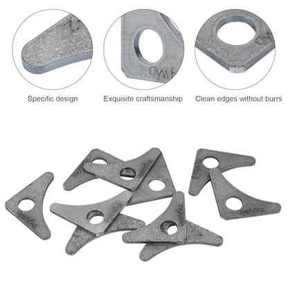Weld On Tabs,Triangle Gusset Shock Mount,1/2" Hole,1/8" Thick,10 pcs - color: Axle / Flat Mount-1/8" Thick