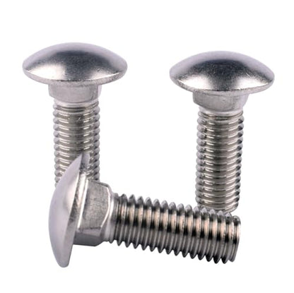 1/2-13 x 1-1/2" Carriage Bolts Screws, Round Head Square Neck, 304 Stainless Steel 18-8, UNC Coarse Fully Thread, Quantity 4Pcs - size: 1/2-13 x 1-1/2" (4 Pcs)