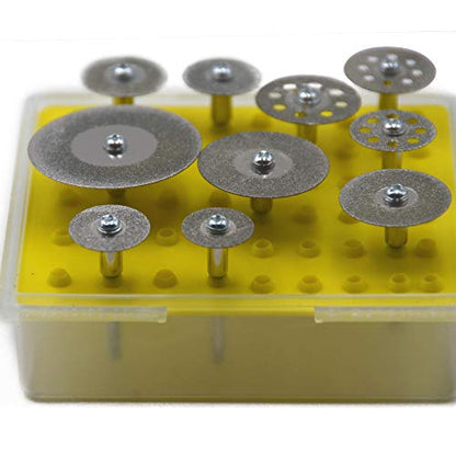 10PCS 1/8" Diamond Cutting Discs Comepatible with Dremel Rotary Tool - size: 10pcs