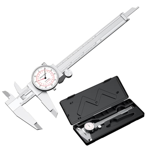 HDLNKAK Dial Caliper 0-6"/150mm Dual Reading Scale Inch/Metric - color: Red
