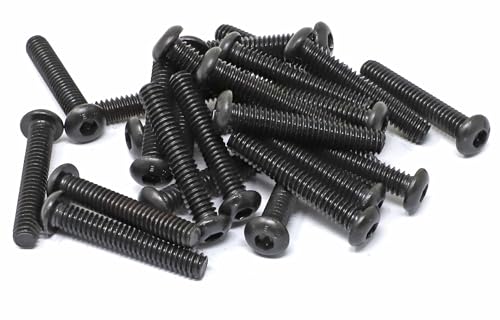 iexcell 25 Pcs 1/4-20 x 1-1/2" Alloy Steel 10.9 Grade Hex Socket Button Head Cap Screws Bolts Kit, Black Oxide Finish - size: 1/4-20 x 1-1/2"