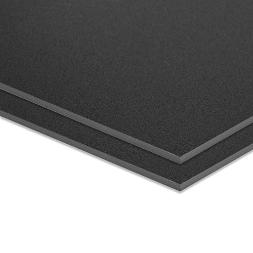 KAITELA Pack of 10 Black ABS Plastic Sheet 12" x 16" x 1/8" Thick (3mm) - size: 12" x 16"