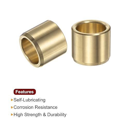 HARFINGTON 2pcs Sleeve Bearings 3/4" Bore 1" OD 7/8" Length Wrapped Oilless Bushings Brass Alloy for Transmission Conveyor Systems - size: 3/4" x 1" x 7/8"