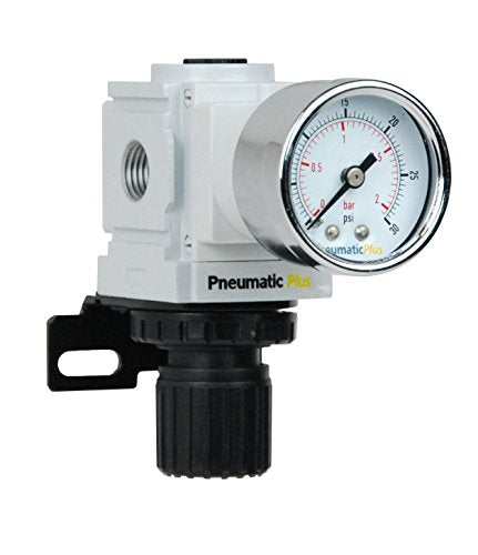 PneumaticPlus PPR2-N02BG-2 Low Pressure Air Regulator, 0-30 PSI, 1/4" NPT - size: 1/4" NPT (3-30 PSI)