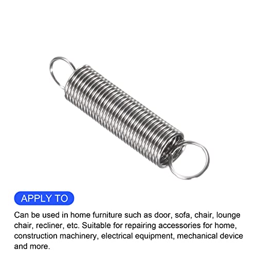 METALLIXITY Extension Spring (0.8x8x30mm/0.04"x0.32"x1.19") 5Pcs, 304 Stainless Steel Tension Spring Wire - for Home Repair Construction Machinery - size: 0.04"x0.32"x1.19"