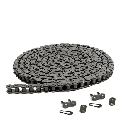 Jeremywell 40 Roller Chain 10 Feet with 2 Connecting Links for Go Karts, Mini Bikes, Scooters, ATV, MTV, Dirt Bike and Other Industrial Machinery - size: 10 Feet, style: 2 Master Link