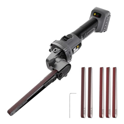 20V Cordless Belt Sander Bandfile Sander Compatible with DEWALT 20V Battery - color: Gray