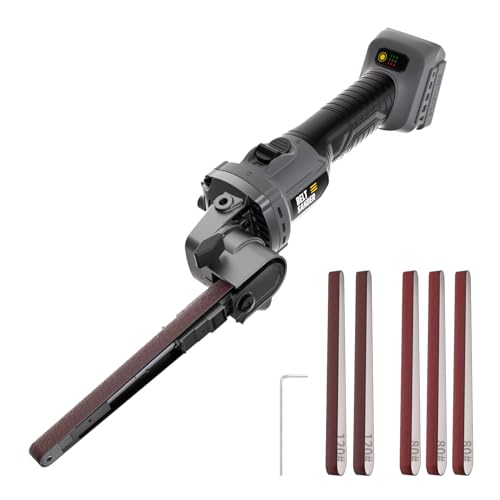 20V Cordless Belt Sander Bandfile Sander Compatible with DEWALT 20V Battery - color: Gray
