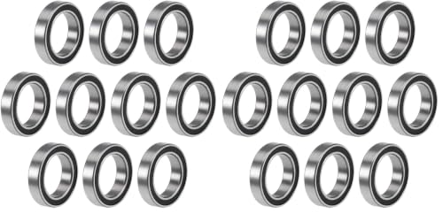 uxcell 6701-2RS Deep Groove Ball Bearings Z2 12mm x 18mm x 4mm Double Sealed Chrome Steel 10pcs (Pack of 2) - size: 12x18x4mm (Pack of 2)
