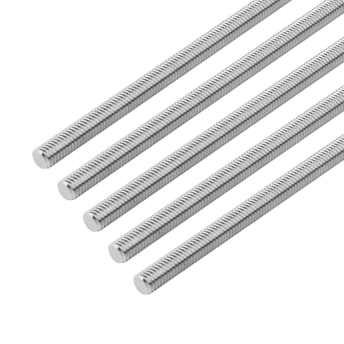 5Pcs Fully Threaded Rod & Studs, M6 x 150mm Long Threaded Screw, 1mm Thread Pitch, 304 Stainless Steel Right Hand Thread Bar Studs for Furniture Machinery Assembly - size: M6 x 150mm