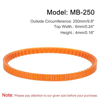 uxcell 4pcs MB Series Standard Sewing Machine Belts MB-250 Motor Drive V Belt, 250mm / 9.8" Outside Circumference - size: MB-250