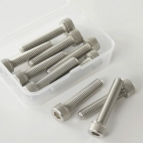 M8x1.25 x 55mm Socket Head Cap Screws Metric, 304 Stainless Steel (A2-70), Allen Socket Drive, Bright Finish, Full Machine Thread, Quantity 10 - size: M8 x 55mm(10PCS)