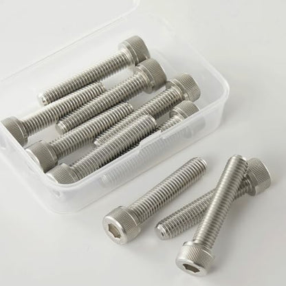 M8x1.25 x 50mm Socket Head Cap Screws Metric, 304 Stainless Steel (A2-70), Allen Socket Drive, Bright Finish, Full Machine Thread, Quantity 10 - size: M8 x 50mm(10PCS)