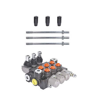 findmall 3 Spool Hydraulic Directional Control Valve 13GPM 3600PSI - size: 13 GPM, style: 3 Spool