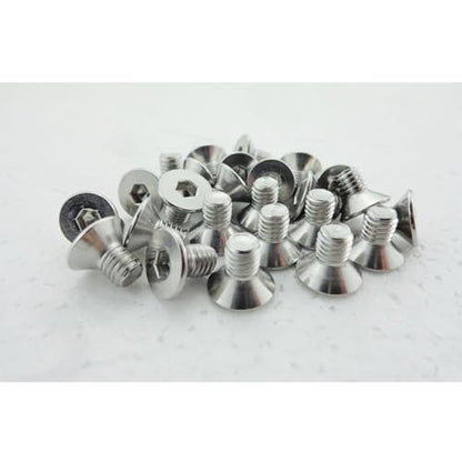 M6 x 10mm Flat Head Socket Cap Screws,Fajoeda 40Pcs M6 Countersunk Bolts 18-8 (304) Stainless Steel Hex Socket Cap Screws - size: 40PCS M6-1.0 x 10mm