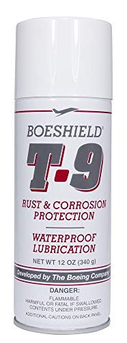 Boeshield T-9® Waterproof Lubricant & Corrosion Protectant for Tools, Machinery & Shop Equipment, Dry Wax-Based Rust Prevention, 12 oz Aerosol