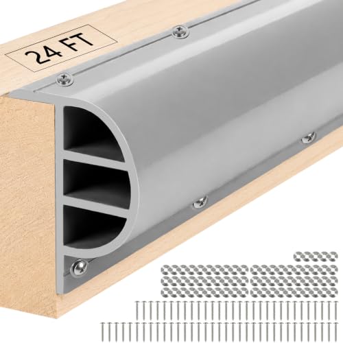 Dock Bumpers 4FT/12FT/16FT/24FT, Boat Dock Bumpers for Edging with Stainless Steel Screws and Washers, Dock Fenders Boat Dock Guards P-Profile Heavy Wall for Edge Protection 1/3/4/6 Pack Multi Color - color: Gray, size: 24FT