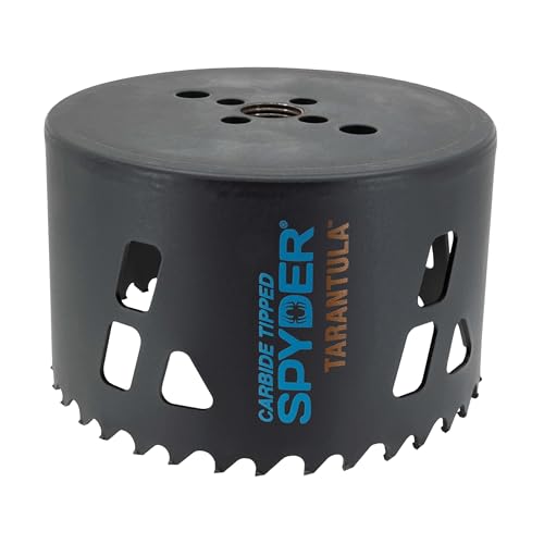 Spyder 4-¼-inch Tarantula Carbide Tipped Hole Saw for Metal and Wood, Compatible with Rapid Core Eject Arbor System - size: 4-1/4 inch