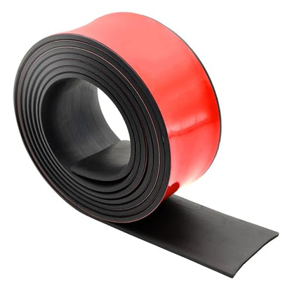 DEVNOL Self-Adhesive Neoprene Rubber Strips 1/8" Thick x 2” Wide x 12' Long, Sealing, Cushioning, Weather Stripping, Gaskets, and DIY Projects, Weatherproof - color: red adhesive backing, size: 1/8" x 2" x 12'