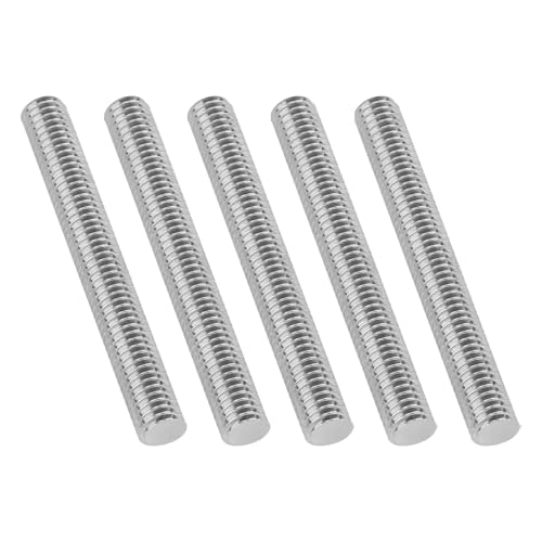 5Pcs Fully Threaded Rod & Studs, M6 x 50mm Long Threaded Screw, 1mm Thread Pitch, 304 Stainless Steel Right Hand Thread Bar Studs for Furniture Machinery Assembly - size: M6 x 50mm