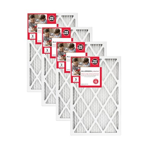 True Blue 18x30x1 MERV 11 Allergen Air Filter (4-Pack) | Electrostatic Pleated HVAC Furnace Air Filter | Replacement Filter for Home Use | Made in USA - size: 1" x 18" x 30"