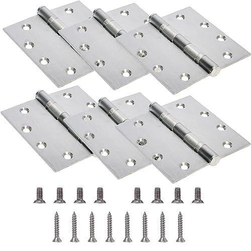 6-Pack 4.5 inch X 4.5 inch Heavy Duty Commercial Door Hinge Thickened