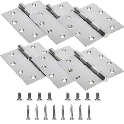 6-Pack 4.5 inch X 4.5 inch Heavy Duty Commercial Door Hinge Thickened