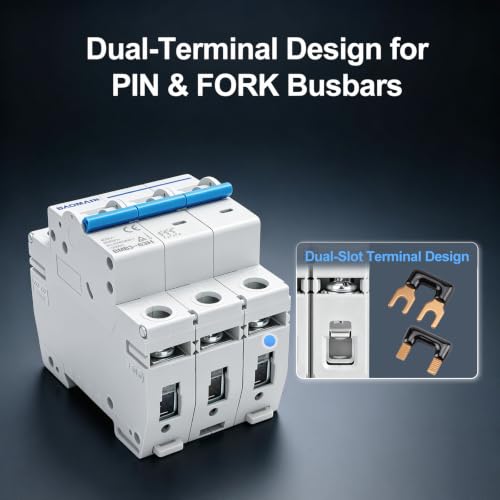 BAOMAIN 2P 20A C-Type MCB,TUV Certified 400VAC 10Kv for AC Home Circuits