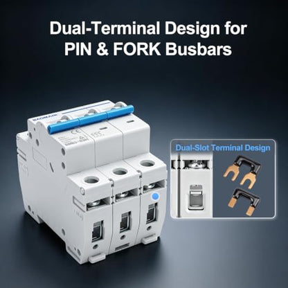 BAOMAIN 2P 20A C-Type MCB,TUV Certified 400VAC 10Kv for AC Home Circuits