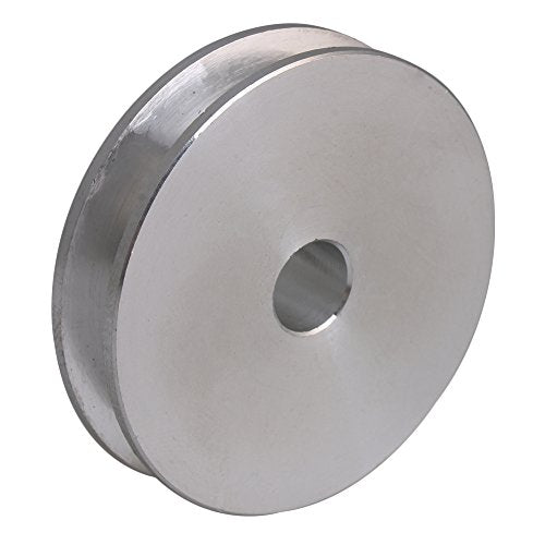 8mm Fixed Bore Single Groove Pulley Wheel Silver Aluminum Alloy 41x16x8mm for Motor Shaft 3-5mm PU Round Belts - size: 41*8mm