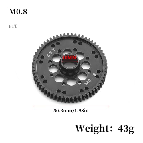 0.8M 61T Hardened Steel Spur Gear for Arrma Gorgon 4X2 MEGA