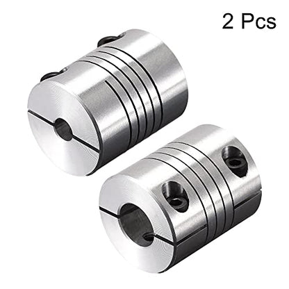 uxcell 2PCS Motor Shaft 5mm to 12mm Helical Beam Coupler Coupling 25mm Dia 30mm Length - size: 5mm to 12mm