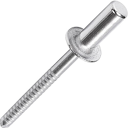 50Pcs Closed End Blind Rivets, 3/16" x1/2" - Stainless Steel Dome Head, Sealed Pop Rivets (4.8x12mm) - color: Stainless Steel, size: 3/16"x1/2"(4.8x12mm)