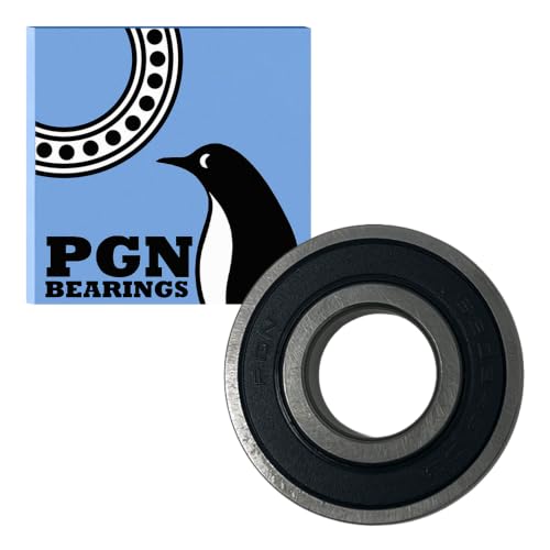 PGN 6203-2RS (30 Pack) Ball Bearing 17x40x12mm Chrome Steel Sealed - size: 30