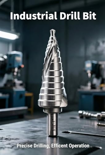 Industrial HSS Step Drill Bit 3/16'' to 1'' with 3/8'' Shank, Unibit Double Spiral Flute with 14 Step Size for Metal, Stainless Steel, Aluminum, Plastic - size: 3/16''- 1''