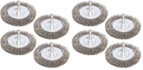 FPPO 4PCS 3 Inch Stainless Steel Wire Wheel Brushes Kit for Drill with 1/4-Inch Shank,Wire Wheels for Power-Operated Grinders (Pack of 2) - size: 3 inches (Pack of 2)