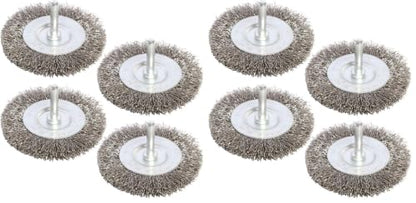 FPPO 4PCS 3 Inch Stainless Steel Wire Wheel Brushes Kit for Drill with 1/4-Inch Shank,Wire Wheels for Power-Operated Grinders (Pack of 2) - size: 3 inches (Pack of 2)