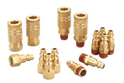 Coupler and Plug Kit, 1/4 Inch NPT, 14 Piece - size: 14 Piece with sealant