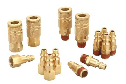 Coupler and Plug Kit, 1/4 Inch NPT, 14 Piece - size: 14 Piece with sealant