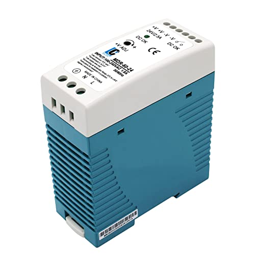 DIn Rail DC 24V Switching Power Supply MDR 60W Rail Type(Input:100-240VAC,Output:24VDC,50/60HZ) Switch Converter (24V 2.5A)