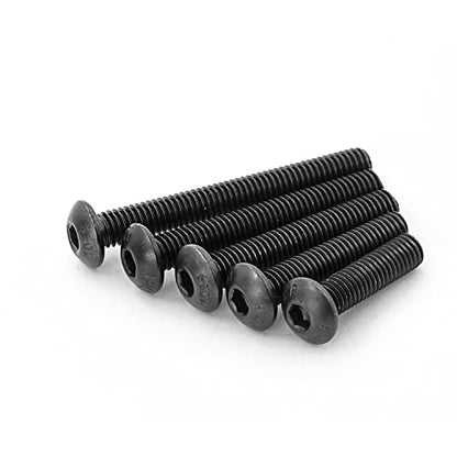 M5 x 20mm 25mm 30mm 35mm 40mm Button Head Socket Cap Screws Bolts, 10.9 Grade Alloy Steel, Black Oxide Finish, Allen Socket Drive, Metric Machine Fully Threaded, Assortment Kit 50PCS - size: M5 x 20/25/30/35/40mm (50PCS)