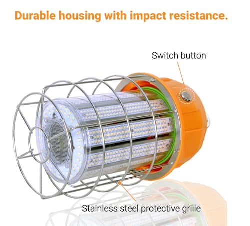 400W LED Temporary Work Light,56,000LM,5000K Daylight Construction Lighting - color: Orange-400W