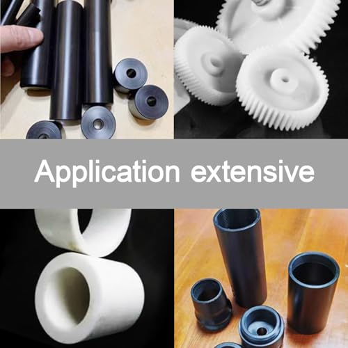 Defendifend Round Acetal Copolymer Rods 13-Inch Length Black Acetal Copolymer Rod Rigid Wear-Resistant Machinable Long Acetal Rods (POM rods) (1, White, 2.2 X 13 inch) - color: White, size: 2.2 X 13 inch