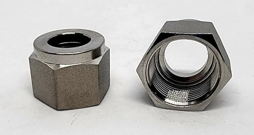 1/2" Stainless Steel Compression Nut, 316 SS, Set of 2