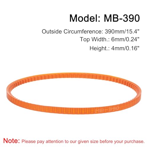 uxcell 4pcs MB Series Standard Sewing Machine Belts MB-390, 390mm/15.4" Lo - size: MB-390
