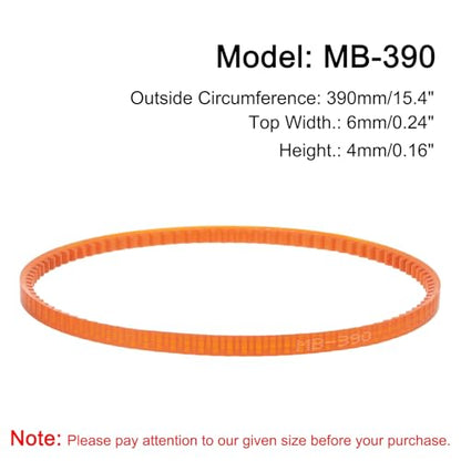 uxcell 4pcs MB Series Standard Sewing Machine Belts MB-390, 390mm/15.4" Lo - size: MB-390