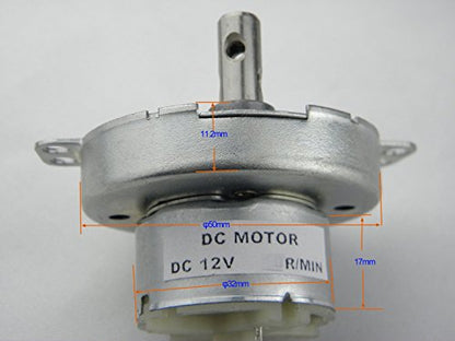 CHANCS 12V DC Gearbox Motor JS-50 10RPM CW/CCW Electric Motor with M4 Thread Hole Shaft Reduced DC Motor - size: 10RPM, style: Horizontal Hole Shaft