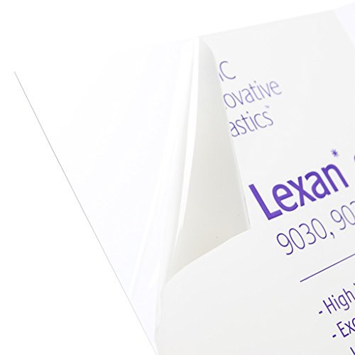 Lexan Sheet - Polycarbonate - .030" - 1/32" Thick, Clear, 12" x 12" Nominal - size: Thick - .030" - 1/32", Size - 12" x 12"