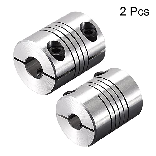 uxcell 2PCS Motor Shaft 6.35mm to 8mm Helical Beam Coupler Coupling 25mm Dia 30mm Long - size: 6.35mm to 8mm