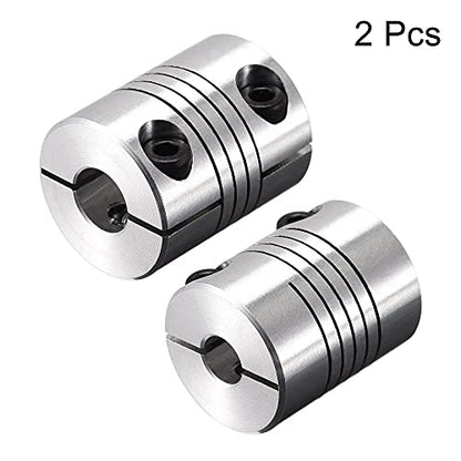 uxcell 2PCS Motor Shaft 6.35mm to 8mm Helical Beam Coupler Coupling 25mm Dia 30mm Long - size: 6.35mm to 8mm